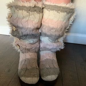 Muk Luks adult slipper boots (indoor/outdoor)